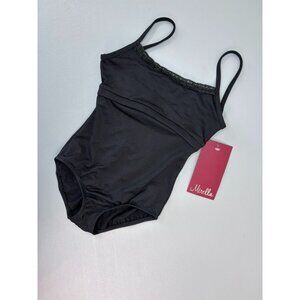 Mirella girls 4-6 black cross back‎ sleeveless leotard ballet dance gymnastics